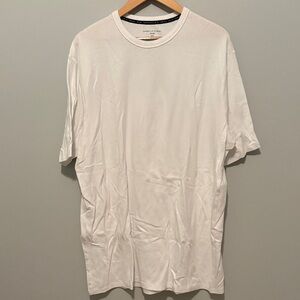 Men's White Ribbed T-Shirt